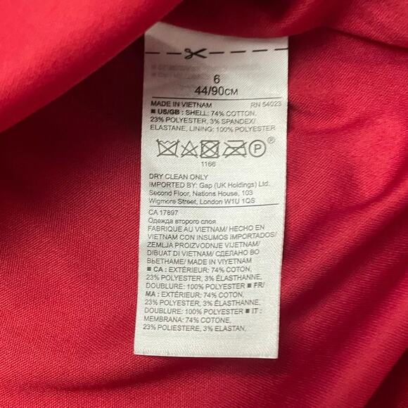 Banana Republic Jacquard Midi Dress‎ Womens 6 Red Tweed Christmas - Picture 6 of 6